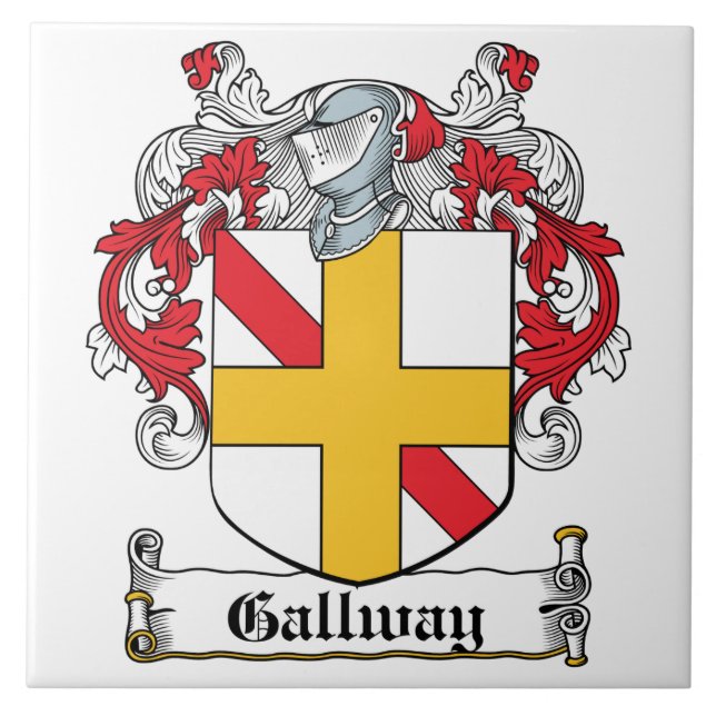 Gallway Family Crest Ceramic Tile (Front)