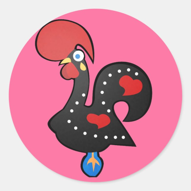 Galo De Barcelos Classic Round Sticker (Front)
