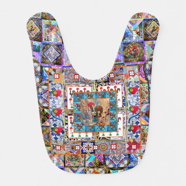 Galo de Barcelos, Portugal Baby Bib (Front)