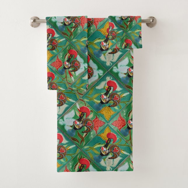 Galo de Barcelos, Portugal Bath Towel Set (Insitu)