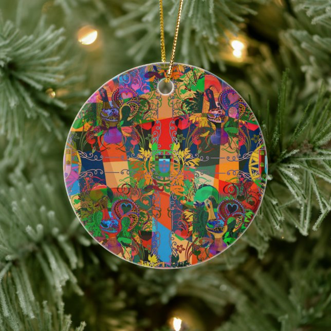 Galo de Barcelos, Portugal Ceramic Ornament (Tree)