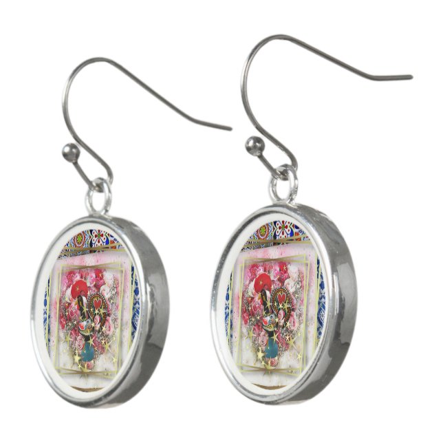 Galo de Barcelos, Portugal Earrings (Angled)