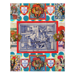 Galo de Barcelos, Portugal Faux Canvas Print