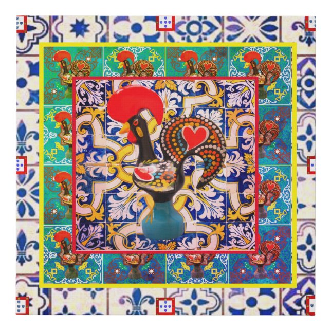 Galo de Barcelos, Portugal Faux Canvas Print (Front)