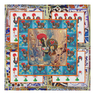 Galo de Barcelos, Portugal Faux Canvas Print