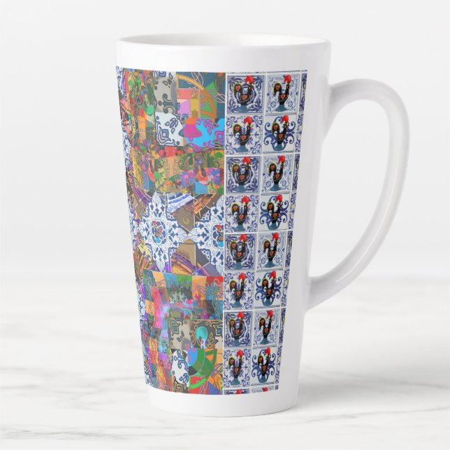 Galo de Barcelos, Portugal Latte Mug (Right)