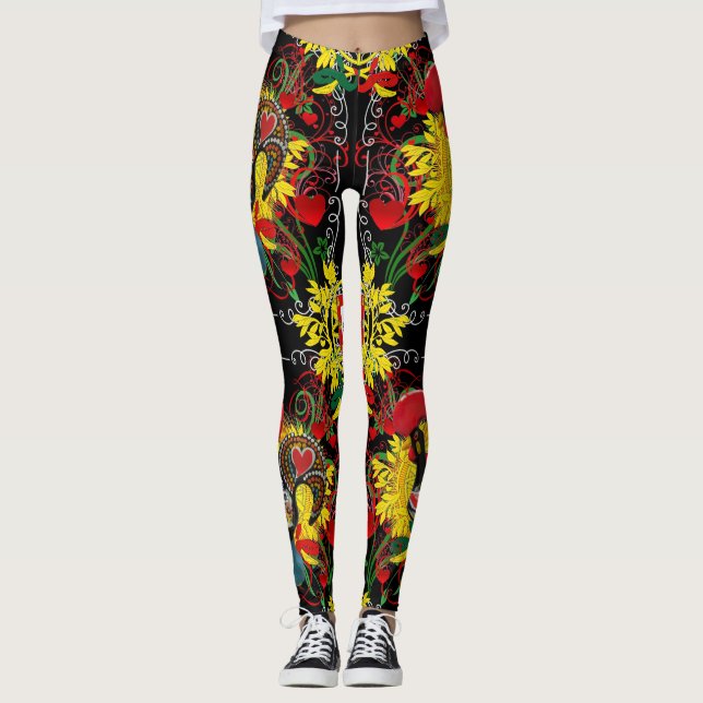 Galo de Barcelos, Portugal Leggings (Front)