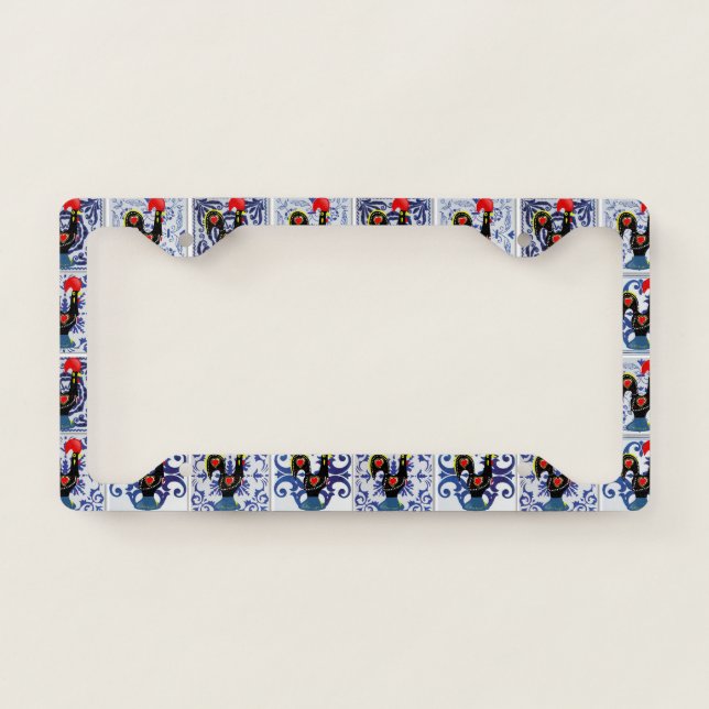 Galo de Barcelos, Portugal License Plate Frame (Front)