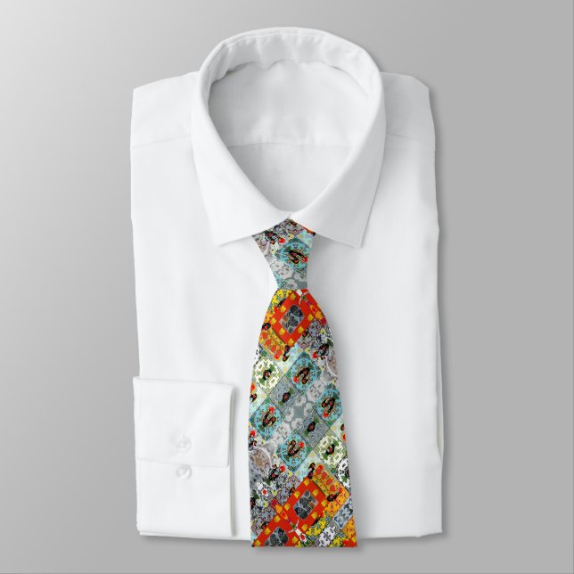 Galo de Barcelos, Portugal Neck Tie (Tied)