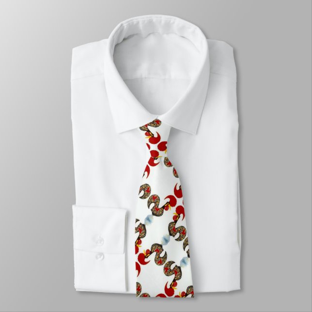 Galo de Barcelos, Portugal Neck Tie (Tied)