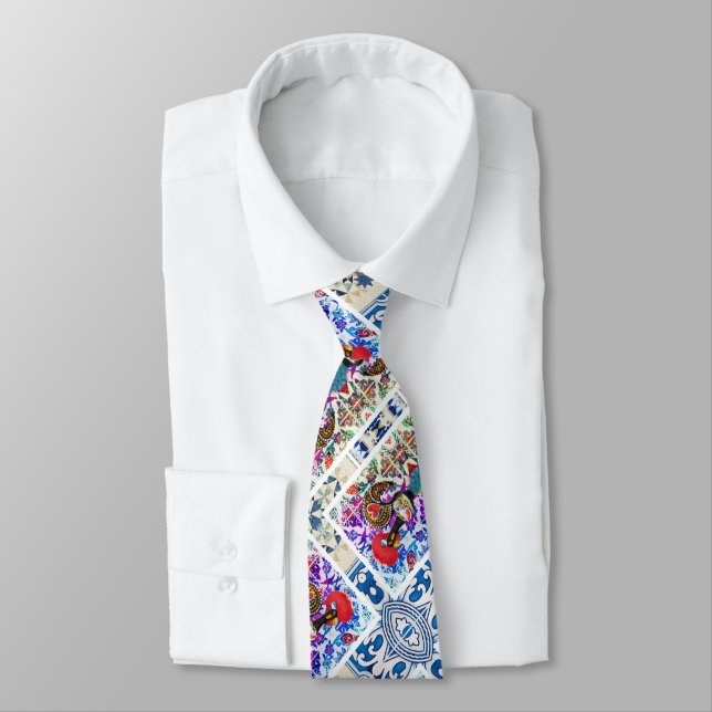 Galo de Barcelos, Portugal Neck Tie (Tied)