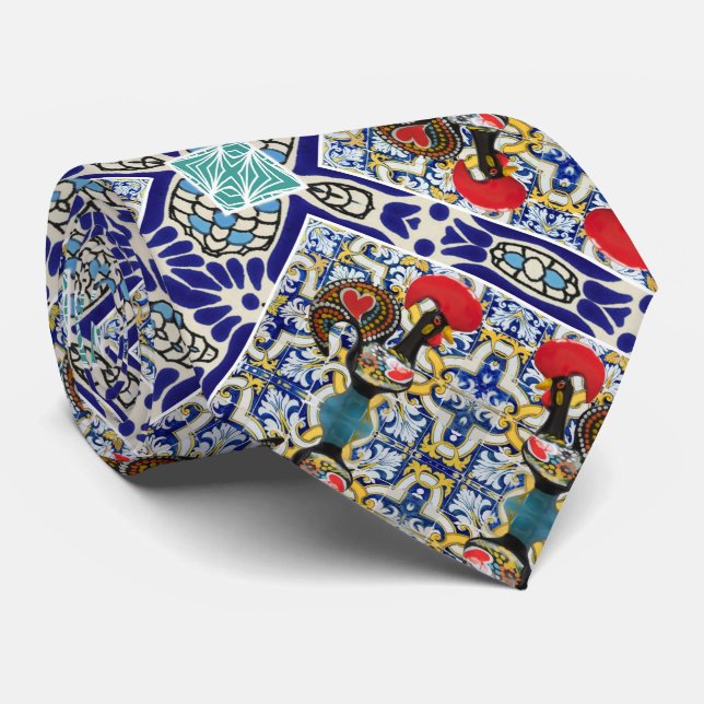 Galo de Barcelos, Portugal Neck Tie (Rolled)