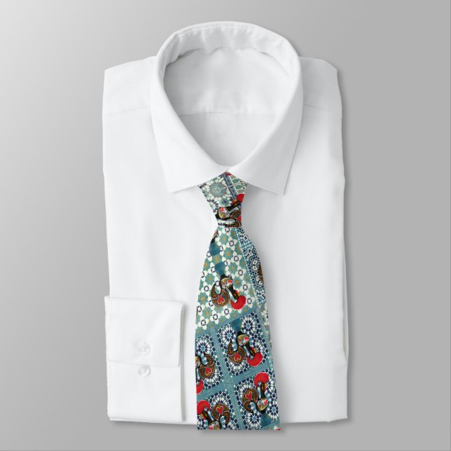 Galo de Barcelos, Portugal Neck Tie (Tied)