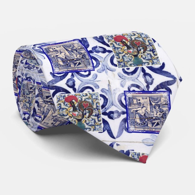 Galo de Barcelos, Portugal Neck Tie (Rolled)