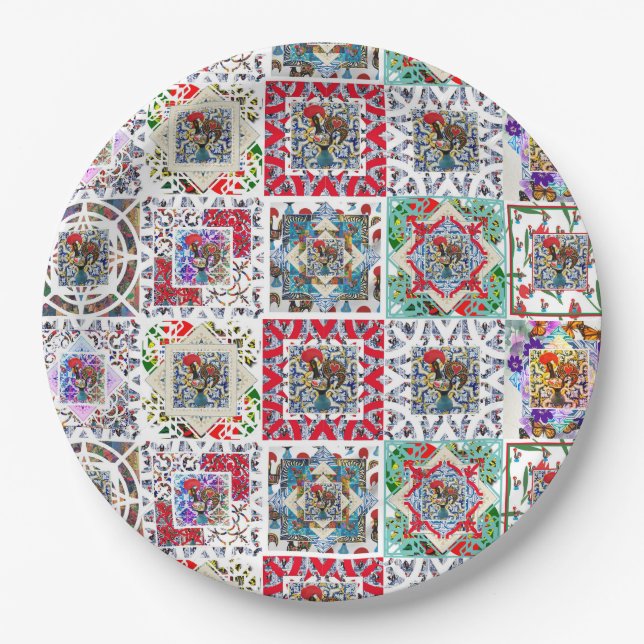 Galo de Barcelos, Portugal Paper Plates (Front)