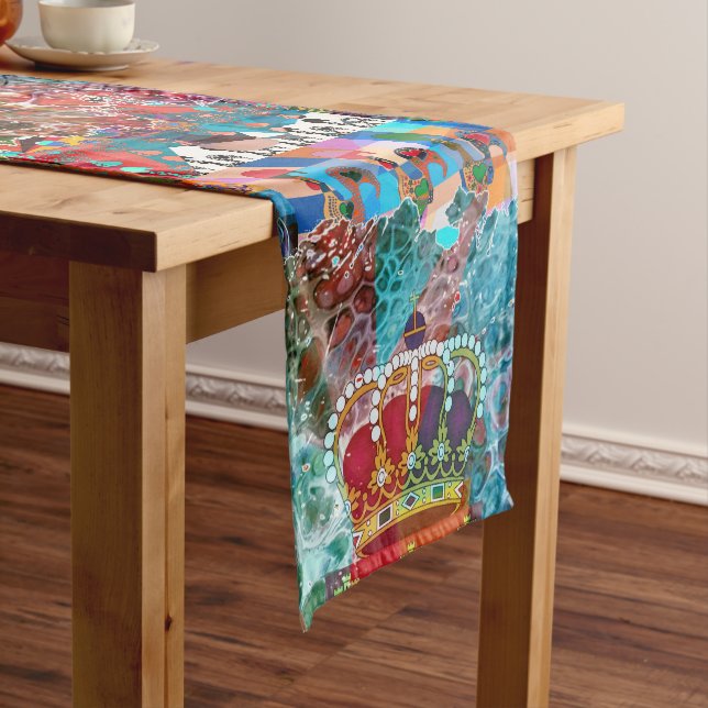 Galo de Barcelos, Portugal Short Table Runner (In Situ)