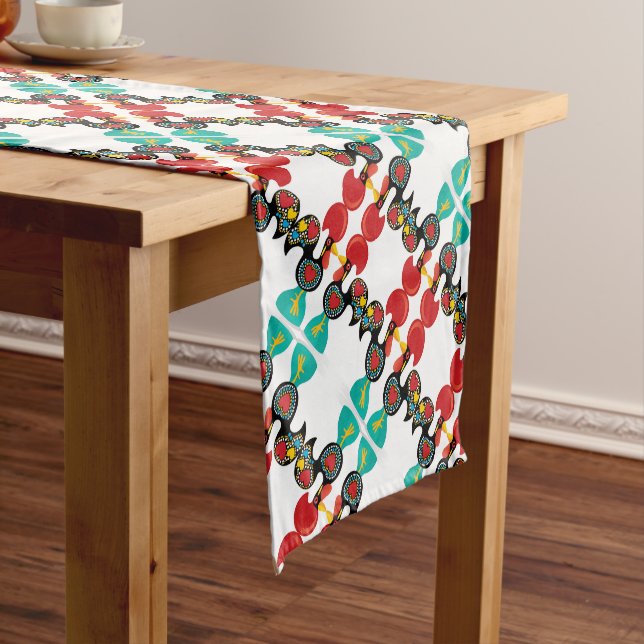 Galo de Barcelos, Portugal Short Table Runner (In Situ)