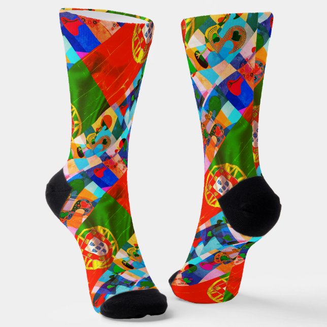 Galo de Barcelos, Portugal Socks (Angled)