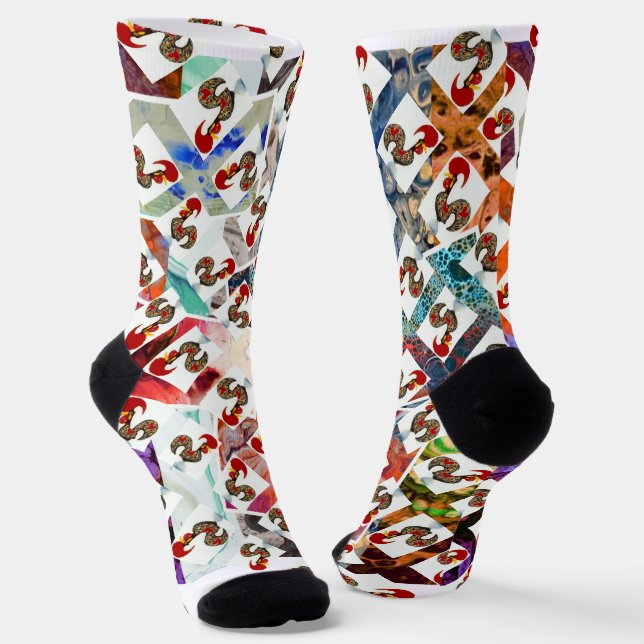 Galo de Barcelos, Portugal Socks (Angled)