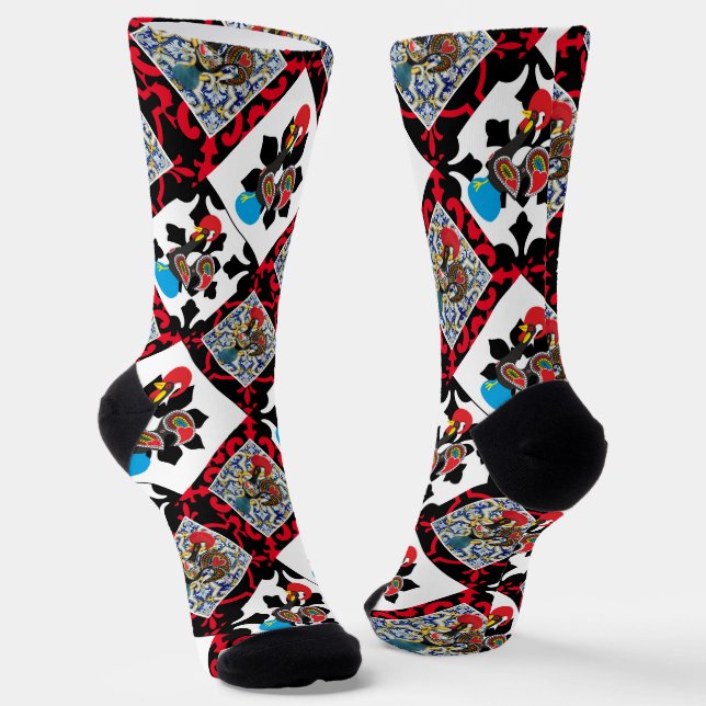 Galo de Barcelos, Portugal Socks (Angled)