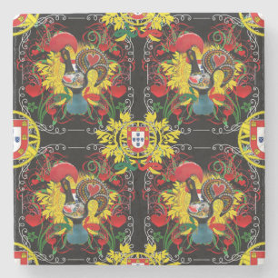 Galo de Barcelos, Portugal Stone Coaster