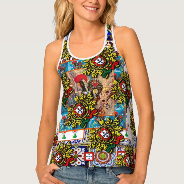 Galo de Barcelos, Portugal Tank Top (Front)