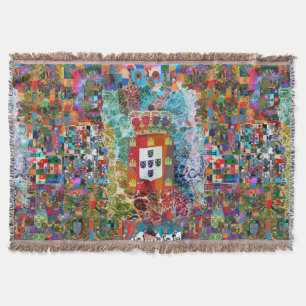Galo de Barcelos, Portugal Throw Blanket