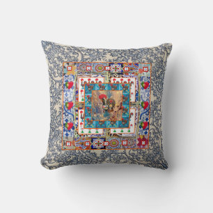 Galo de Barcelos, Portugal Throw Pillow