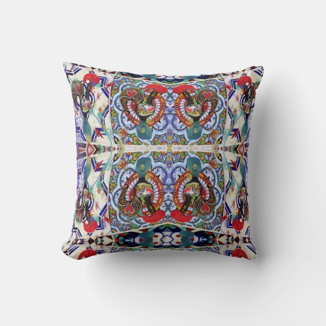 Galo de Barcelos, Portugal Throw Pillow (Front)