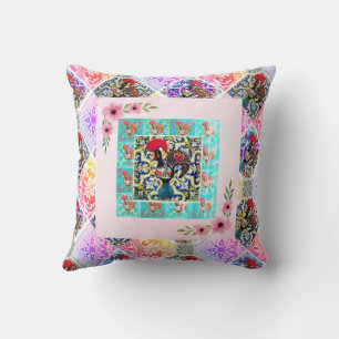 Galo de Barcelos, Portugal Throw Pillow