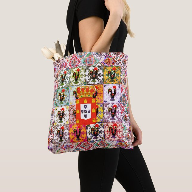 Galo de Barcelos, Portugal Tote Bag (Close Up)