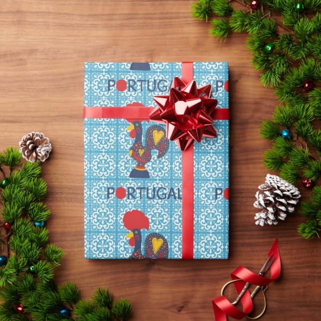 Galo de Barcelos, Portugal Wrapping Paper (Holiday Gift)