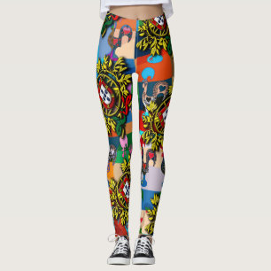 Galo de Barcelos, Portuguese designs Leggings