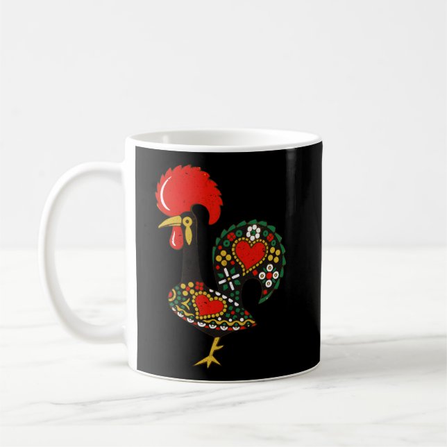 Galo De Barcelos Portuguese Rooster Coffee Mug (Left)