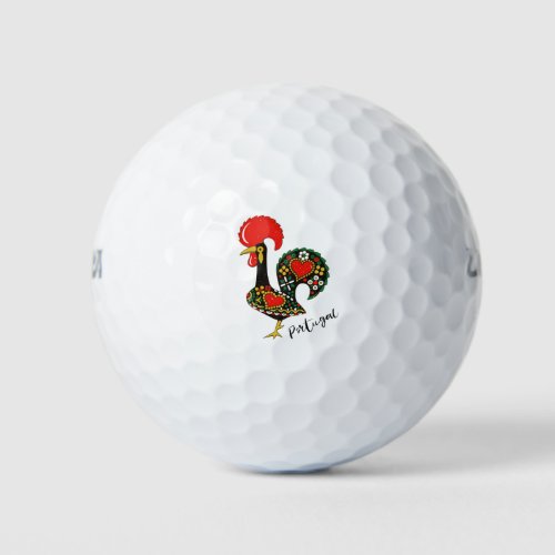Galo de Barcelos Portuguese Rooster Golf Balls