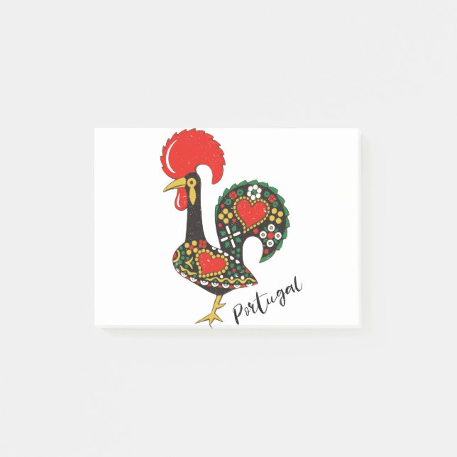 Galo de Barcelos Portuguese Rooster Post-it Notes (Front)