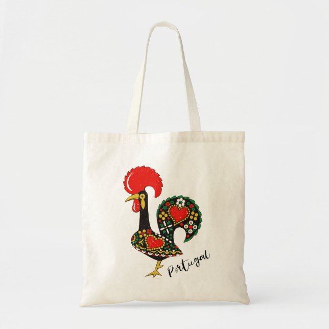 Galo de Barcelos Portuguese Rooster Tote Bag (Front)