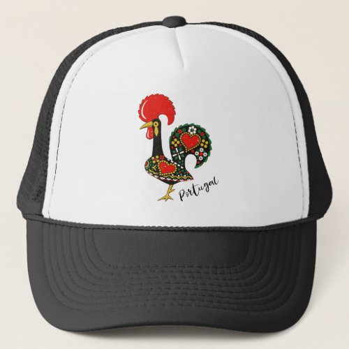 Galo de Barcelos Portuguese Rooster Trucker Hat