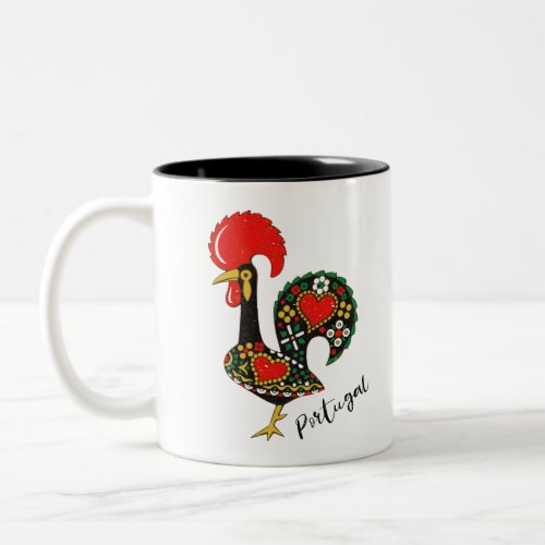 Galo de Barcelos Portuguese Rooster Two_Tone Coffee Mug