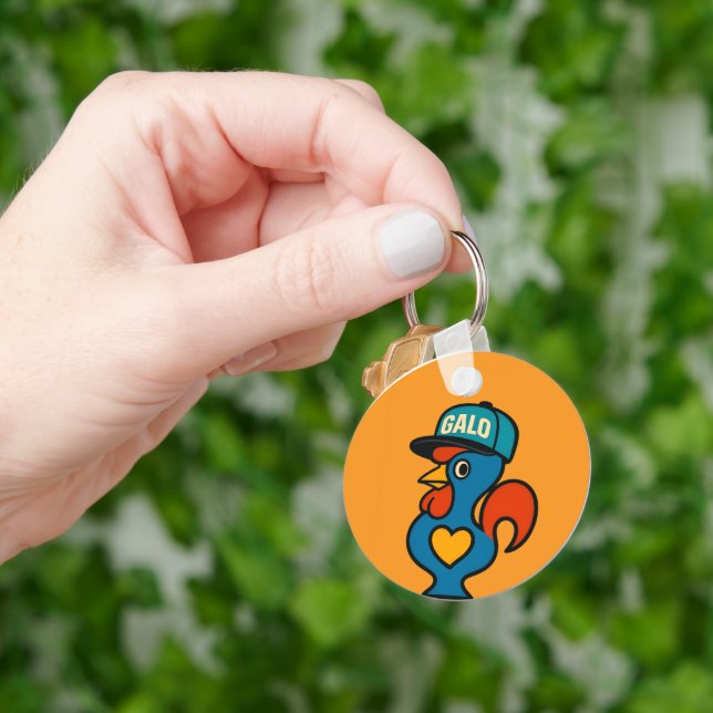 Galo Portugal Keychain – Cute Portuguese Rooster G (Hand)