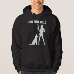 Gals With Mals  Belgian Malinois   For Women Hoodie