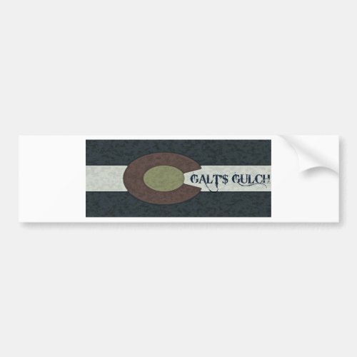 Galts Gulch _ Red White and Blue Combo Design Bumper Sticker