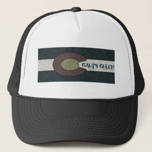 Galts Gulch _ Red White and Blue Combo Design Trucker Hat