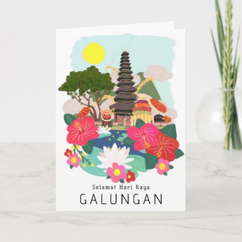 Galungan Celebration Bali Greeting Card