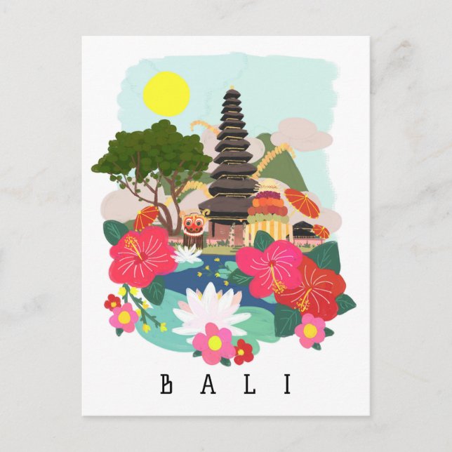 Galungan Celebration in Bali Poster Postcard (Front)