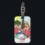 Galungan in Bali Illustration Luggage Tag<br><div class="desc">Galungan is a Balinese holiday that celebrates the victory of dharma (righteousness) over adharma (unrighteousness). It is a time when the spirits of the ancestors are believed to visit the earth and be welcomed by the living. The holiday is marked by a series of rituals and ceremonies, including the offering...</div>