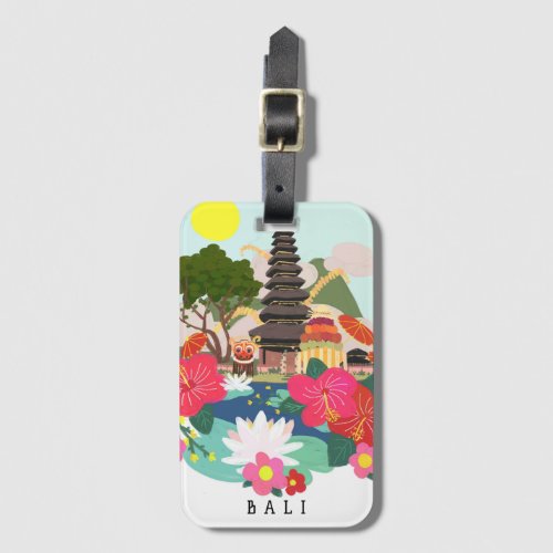 Galungan in Bali Illustration Luggage Tag