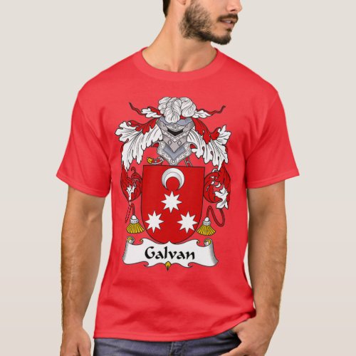 Galvan Coat of Arms Family Crest  T_Shirt