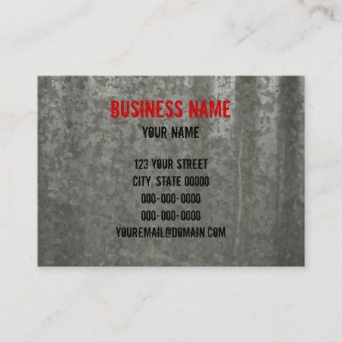 Galvanized Corrugated Sheet Metal Business Card