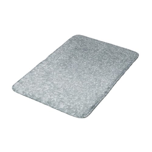 Galvanized metal look bath mat